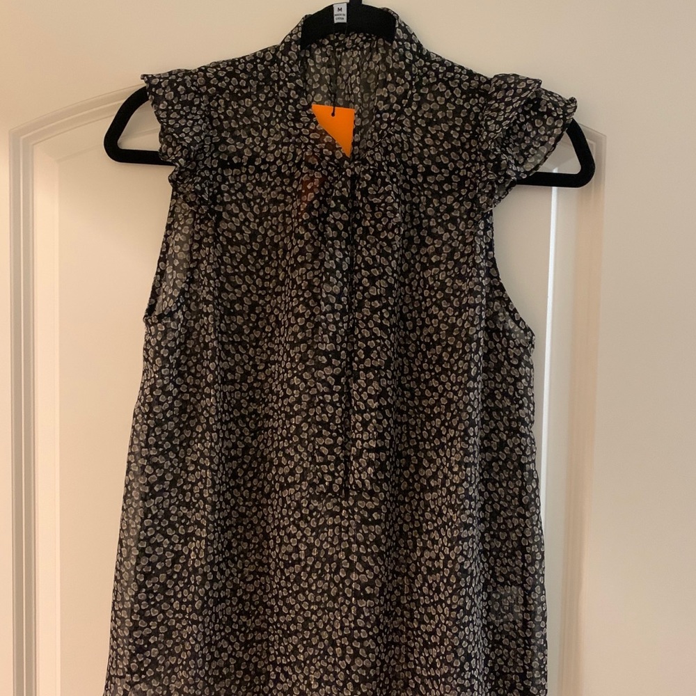 Black cheetah pattern blouse
